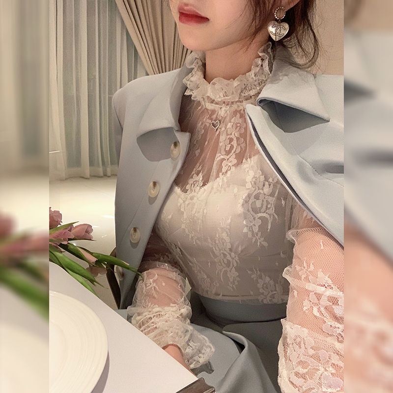 Song Moonlight Song Eve Style Bộ Áo / Váy Dài Mùa Thu Tinh Tế Phong Cách Cô Gái Fujia