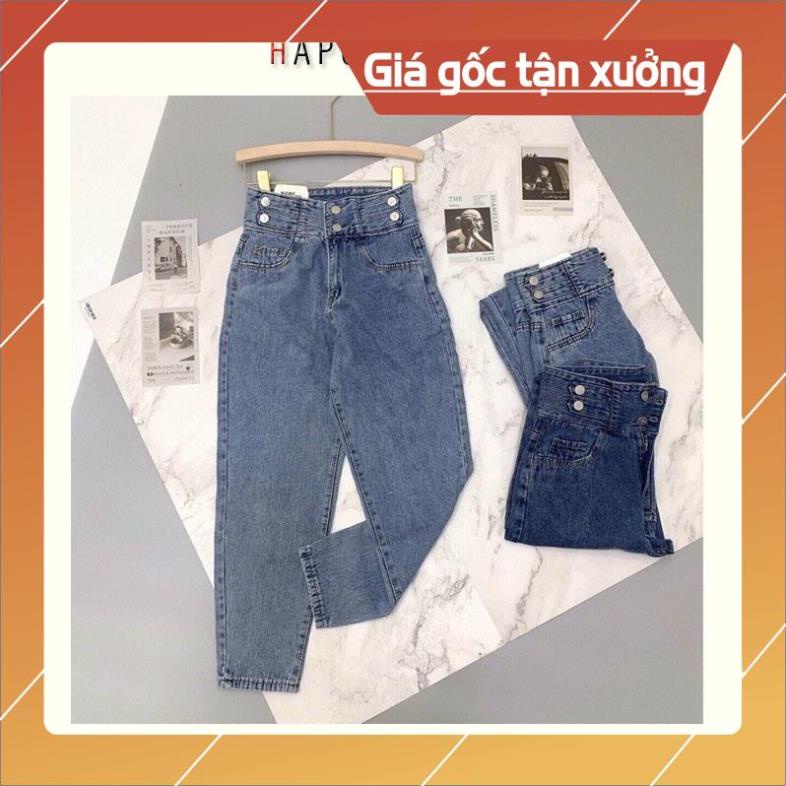 Quần bò baggy nữ đẹp quần jean baggy nữ quần jeans nữ lưng cao chất bò cao cấp Hot 2021 - HAPONO-J015