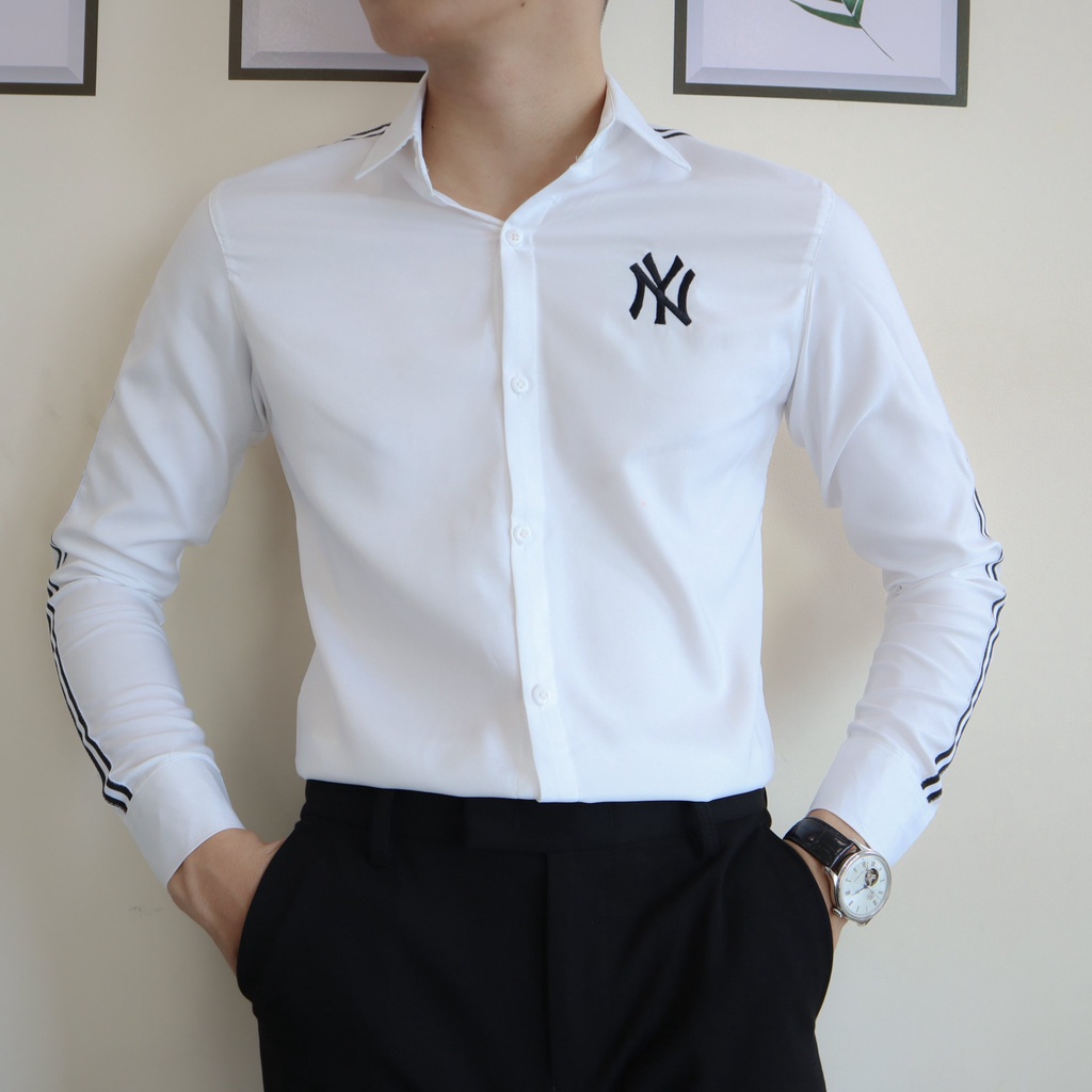 Áo Sơ Mi Họa Tiết Nam Dài Tay 🔵 𝐅𝐑𝐄𝐄 𝐒𝐇𝐈𝐏 🔵 Sơ Mi Nam Vải Lụa Co Giãn Hàng Quảng Châu Thời Trang Hpfashion - TMASMN010 | BigBuy360 - bigbuy360.vn