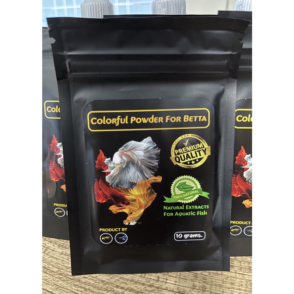 Colorful Powder 10g - Bột dưỡng cá Betta Thái Lan - Bột lá Bàng