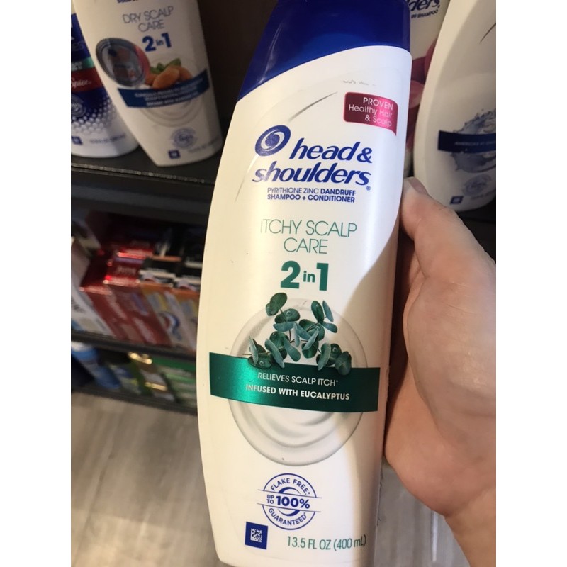 [Hàng Mỹ] Dầu gội xả 2 in 1 Head Shoulders Itchy Scalp Care 400ml