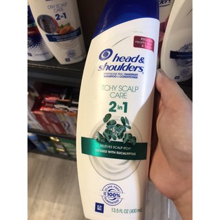 [Hàng Mỹ] Dầu gội xả 2 in 1 Head Shoulders Itchy Scalp Care 400ml