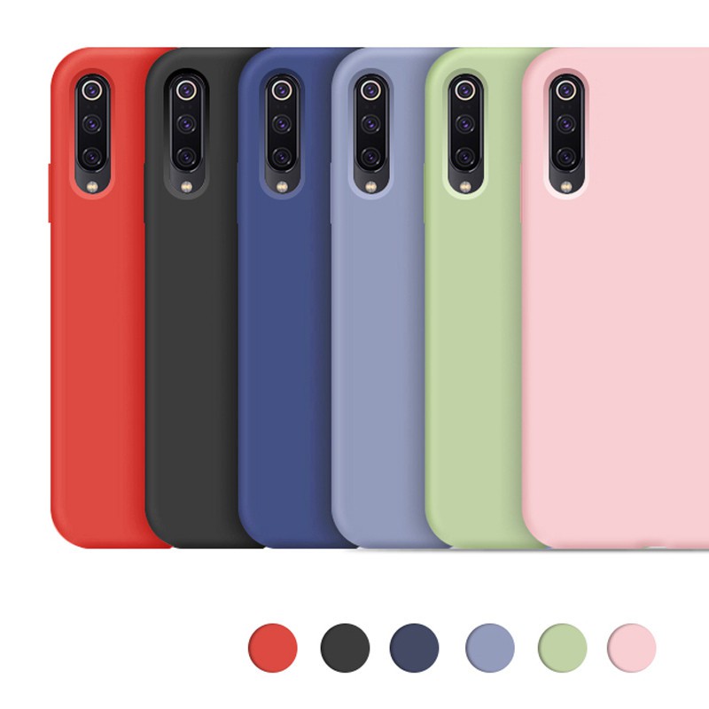 Ốp lưng silicone màu trơn chống sốc dành cho điện thoại Xiaomi Mi A3 A 3 MIA3 Lite A3Lite mia3lite