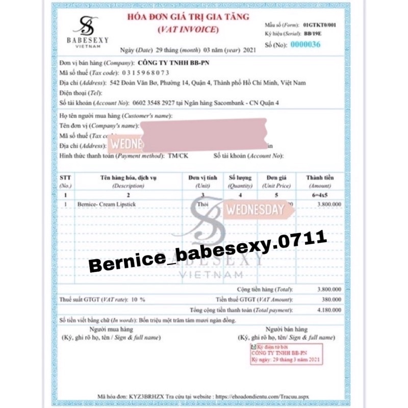 SON KEM BERNICE PHIÊN BẢN 2023💋