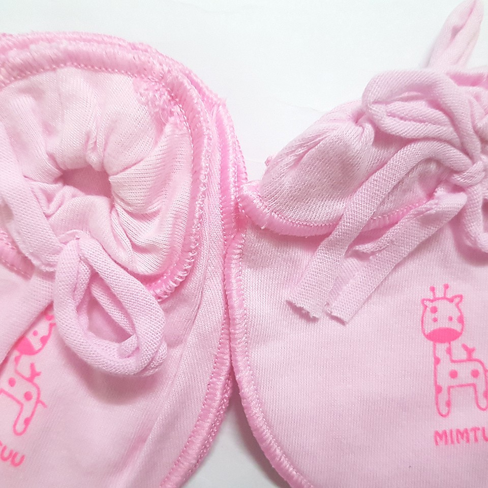Set Bao Tay + Chân Buộc Dây, Bao Tay Chân Cho Bé Chất Cotton Mềm - BTT00591