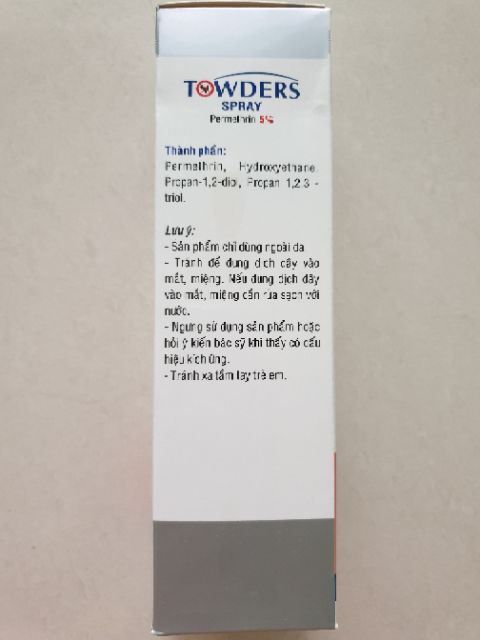 TOWDERS SPRAY 150ML - permethrin Thuốc xịt ghẻ ngứa