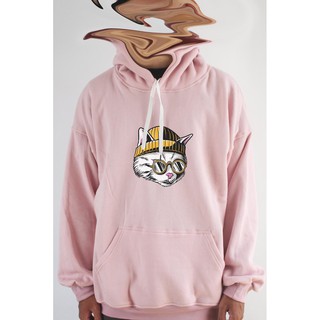 Áo khoác hoodie unisex cotton hình Cat Lover Series - Leon the Cat