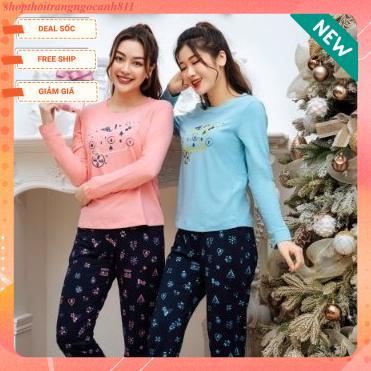 Bộ đồ ngủ cotton thu đông Winny 21583