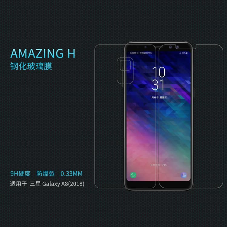Kính cường lực Nillkin Samsung Galaxy A8 2018 Amazing 9H Trong suốt ( Chính hãng )