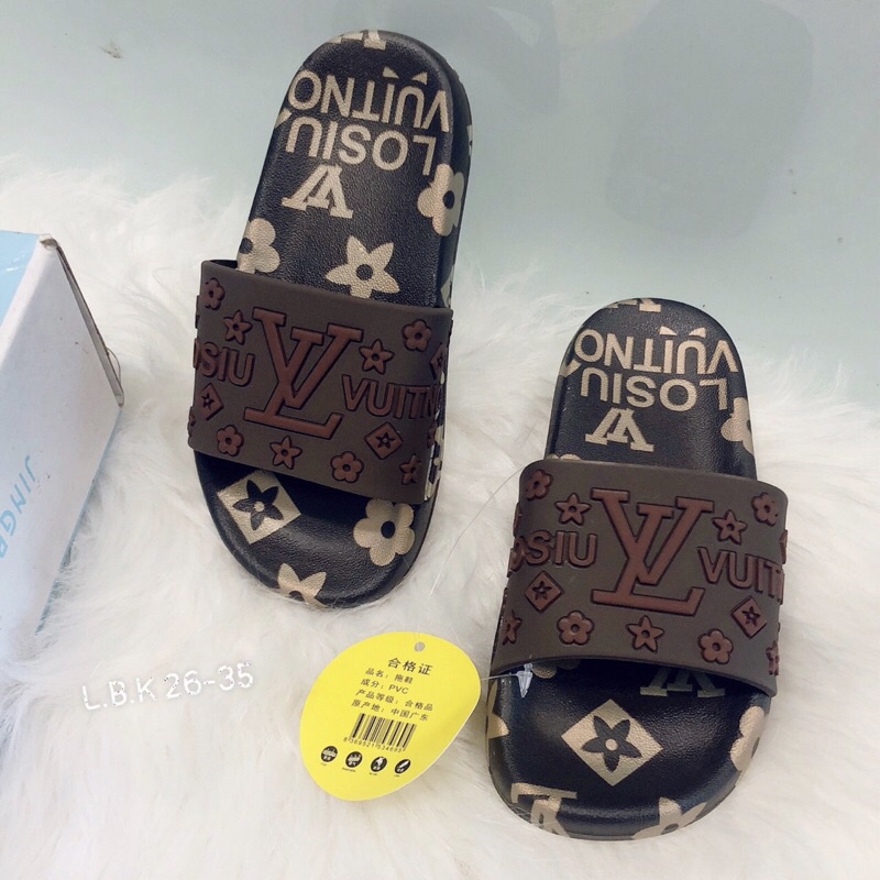 01 Dép lê L.V  cho bé trai, bé gái size 26-35 hàng qungr châu mềm êm
