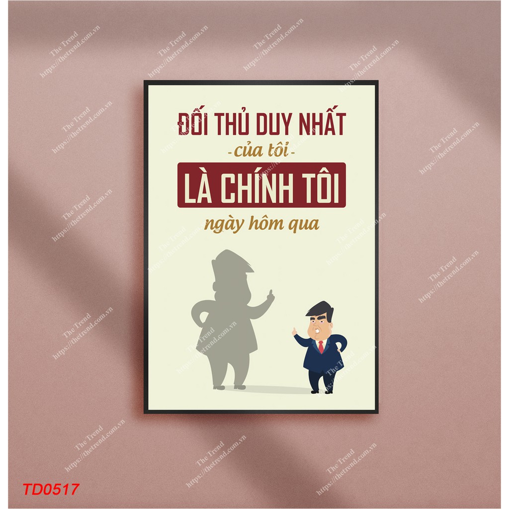 Tranh canvas treo tường slogan động lực văn phòng giá rẻ Hà Nội - TD0517