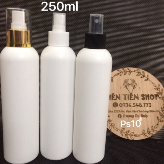 Chai nhựa trắng xịt phun sương 250ml