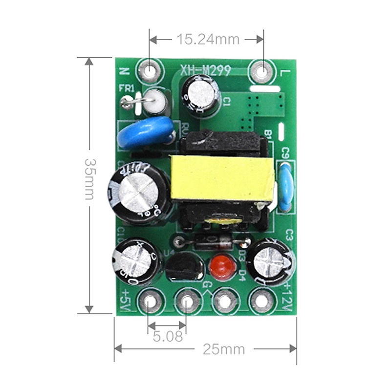 ### Linh Kiện Điện Tử Mini AC110V 220V Sang DC 12V 0.2A + 5V