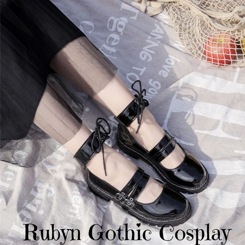 [Sẵn + nên lùi 1 size ]  Giày búp bê lolita Mary Janes 2 quai ( BÓNG và NHÁM ) Size từ 35 - 40.