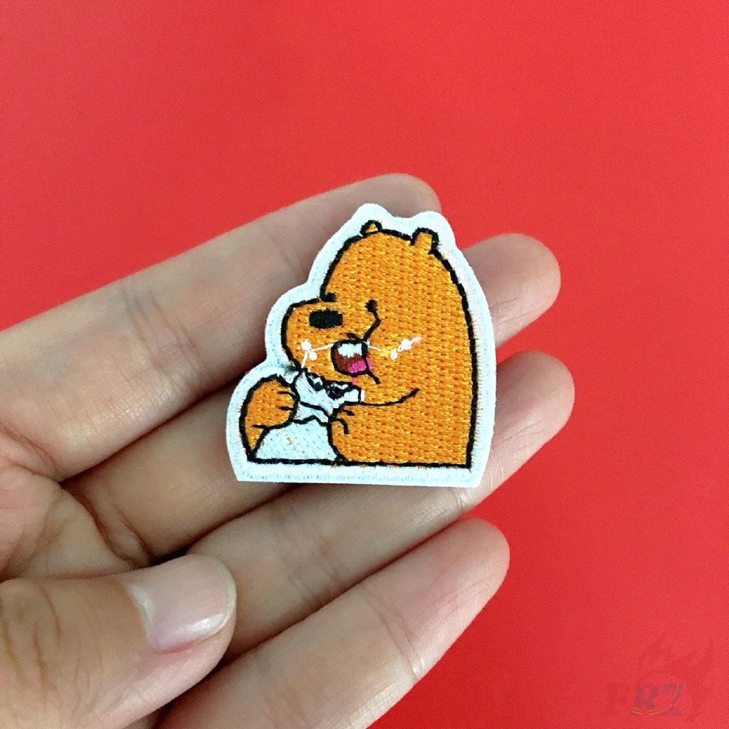 ☸ Cartoon：We Bare Bears Patch ☸ 1Pc Grizzly / Panda / IceBear Diy Sew on Iron on Patch