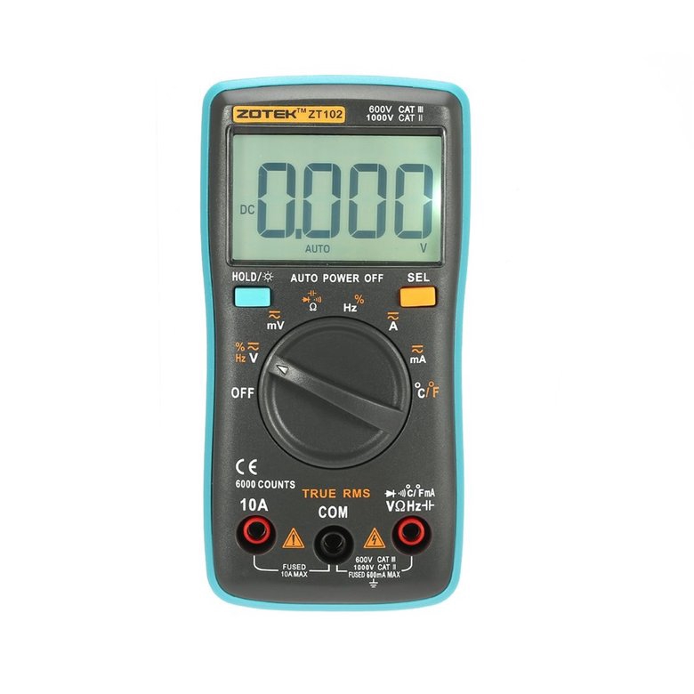 Máy đo dòng điện AC/DC kỹ thuật số 6000 số mini ZOYI ZT102