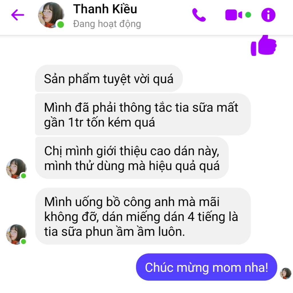 Miếng Dán Thông Tắc Tia Sữa, Cương Sữa Sinh Lí.
