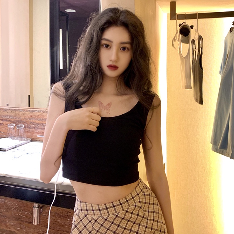 Áo Ống Mỏng Không Dây Quấn Ngực / Lưng Màu Trắng Thời Trang Mùa Hè Cho Nữ ns2 sn2