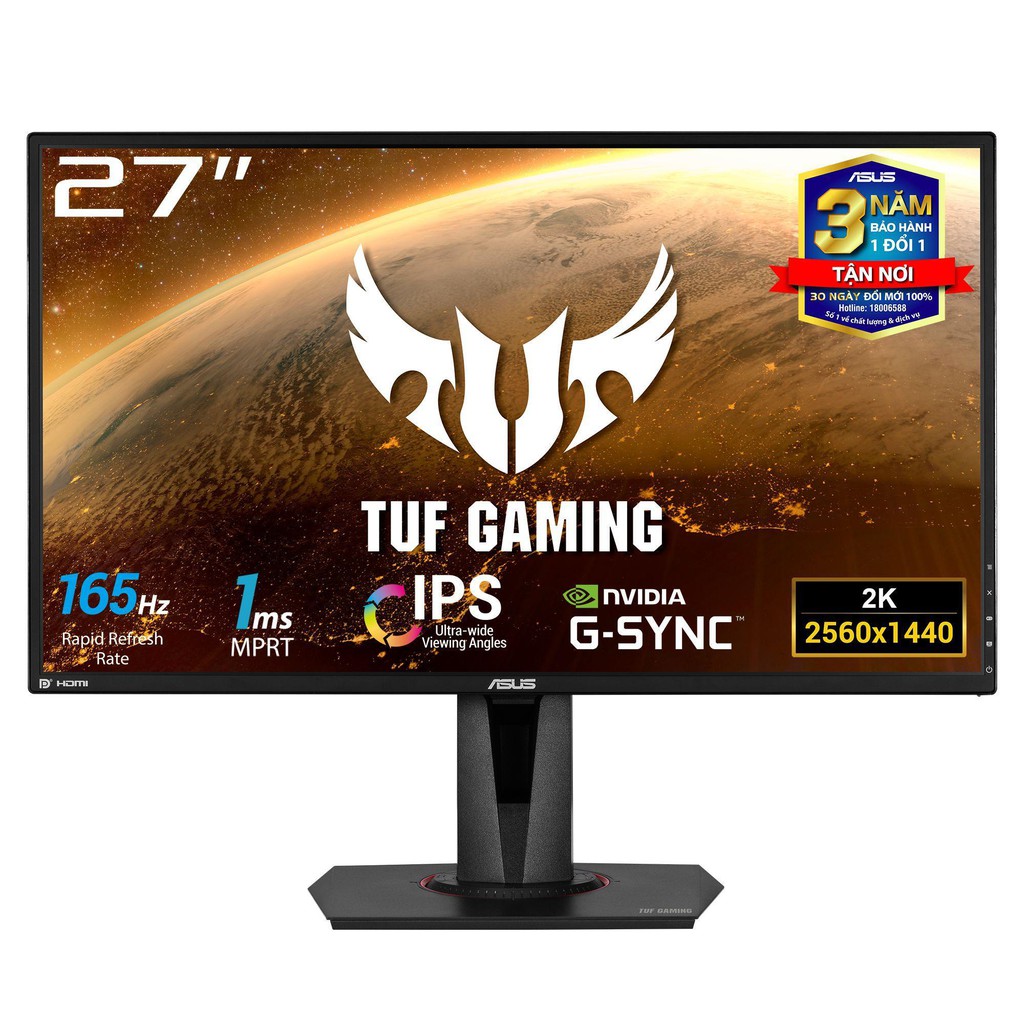 [ELBAU7 giảm 7%] Màn hình ASUS TUF VG27AQ (27-inch WQHD/IPS 2K/165Hz/1ms/G-SYNC)