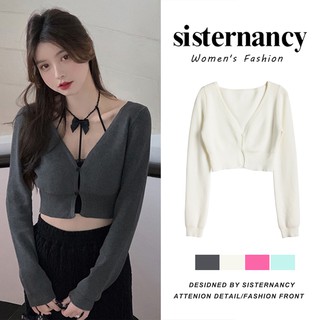 COZOK Áo kiểu cardigan dệt kim tay dài màu trơn thời trang xinh xắn dành cho nữ