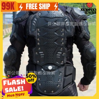 Áo giáp bảo hộ cơ thể khi đi xe máy đi phượt ( áo full giáp ngực lưng tay) nhựa ABS cao cấp chính hãng herobike