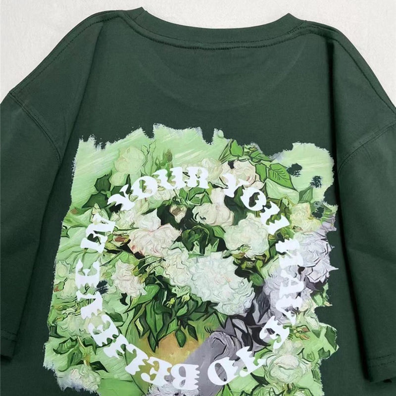 Áo Thun Tay Ngắn In Hình Tranh Sơn Dầu Phong Cách Pháp Cổ Điển Thời Trang Mùa Hè Hàng Mới Dành Cho Cặp Đôi