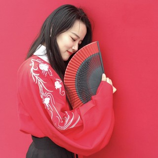 Quạt gấp cổ trang hanfu trơn nhật bản - winz.vn