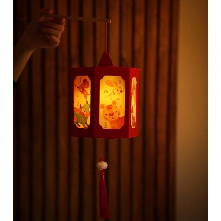 Bé tự làm đèn lồng trung thu cùng bộ dụng cụ DIY xinh xắn quà trung thu đồ chơi cho bé