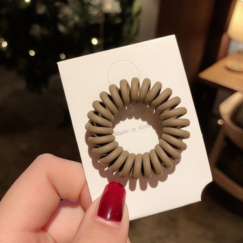 Dây buộc tóc dạng dây điện thoại màu sắc ngẫu nhiên thời trang cho nữ