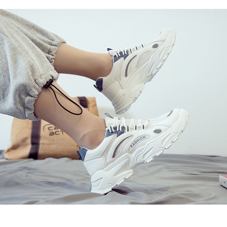 Giày thể thao nam nữ Giày nam sneaker đế độn Răng Cưa Phản Quang sp2002
