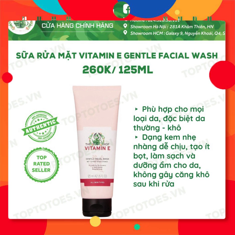 HÀNG HOT SALE Bộ Vitamin E Lúa Mạch The Body Shop rửa mặt, toner, xịt khoáng, kem dưỡng, mask siêu cấp ẩm và làm sáng da