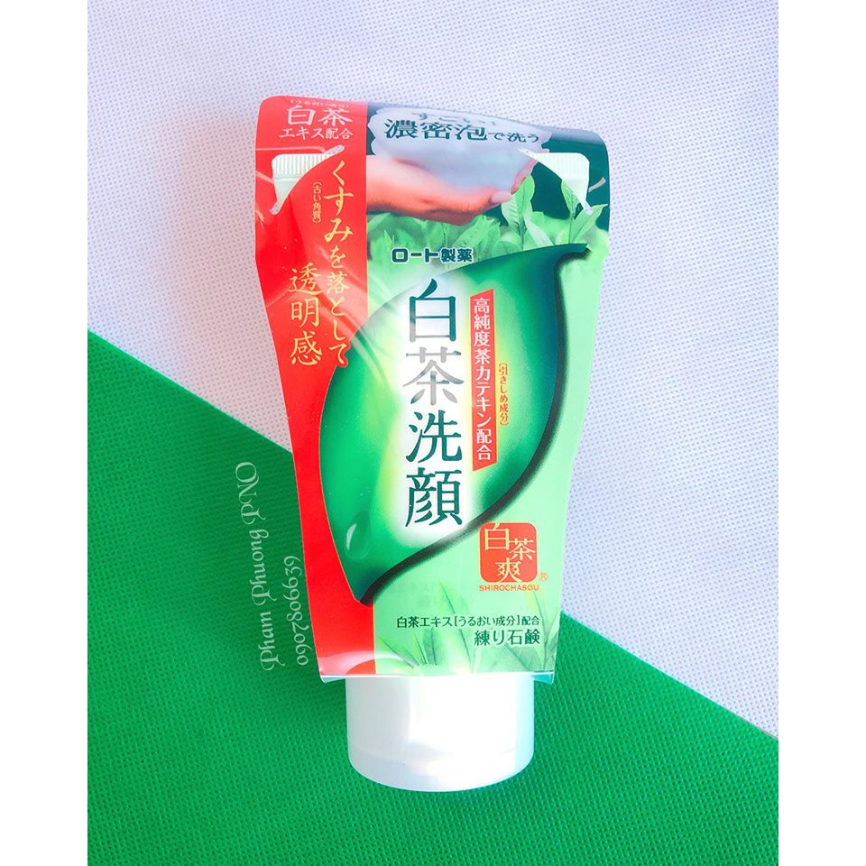 ( Mới về ) Sữa rửa mặt trà xanh Shirochasou - ROHTO