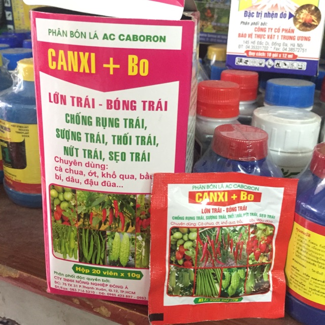 Phân bón lá AC Caboron chống rụng trái non
