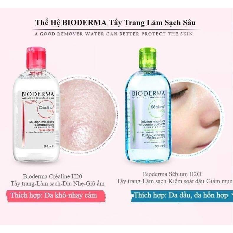 Nước Tẩy Trang Bioderma Pháp (100ml ~ 500ml)