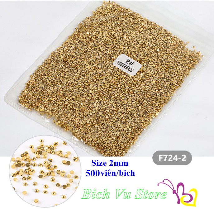 Hạt bẹt  bi trắng, Vàng nữa hạt 200 viên/bịch