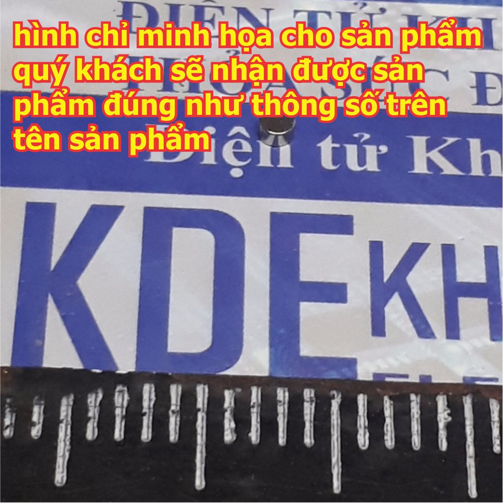 Nam châm vĩnh cửu, nam châm đất hiếm tròn phi 2mm/3mm/5mm/6mm/8mm/10mm/15mm kde4794