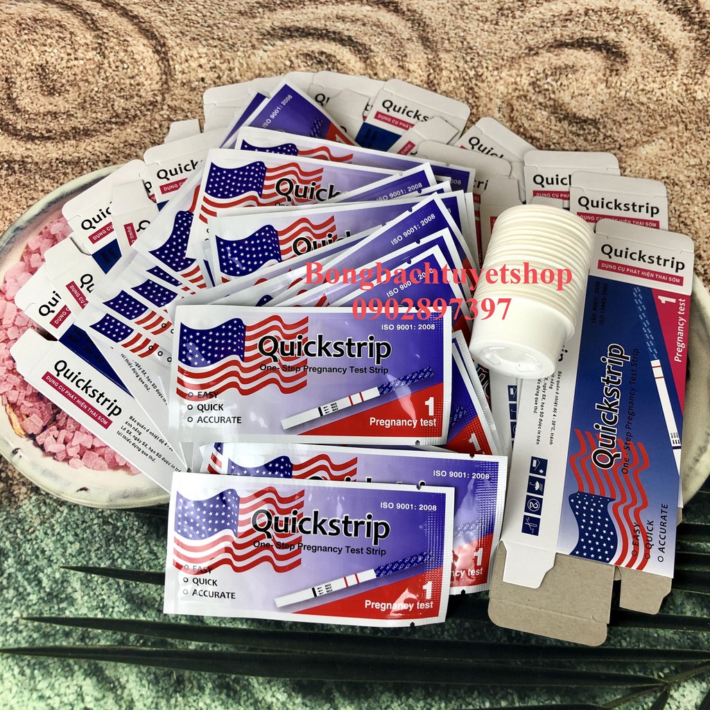 Combo 25 Que thử thai Không Vỏ Hộp siêu gọn tiết kiệm phí ship