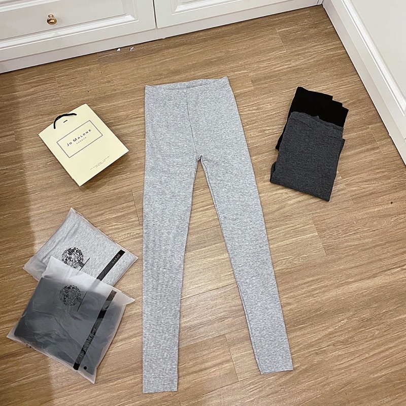 Quần legging thun tăm lót lông siêu co giãn cạp cao | BigBuy360 - bigbuy360.vn