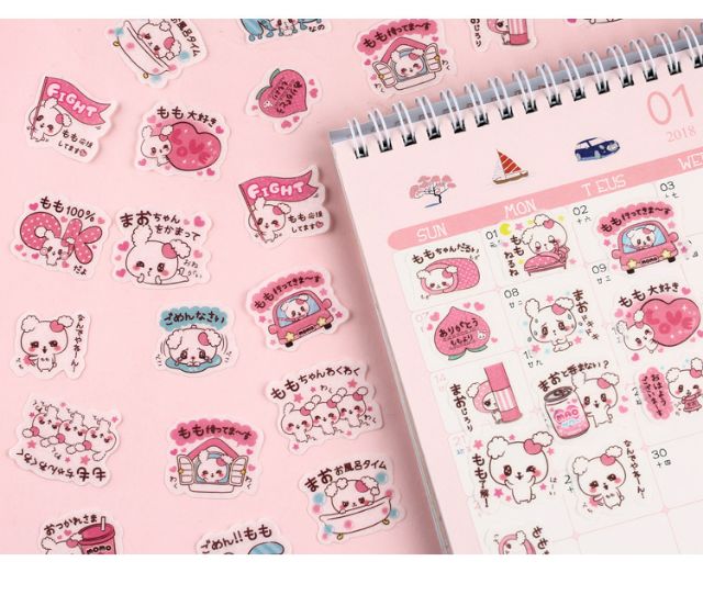 Set 40 sticker washi trang trí theo chủ đề