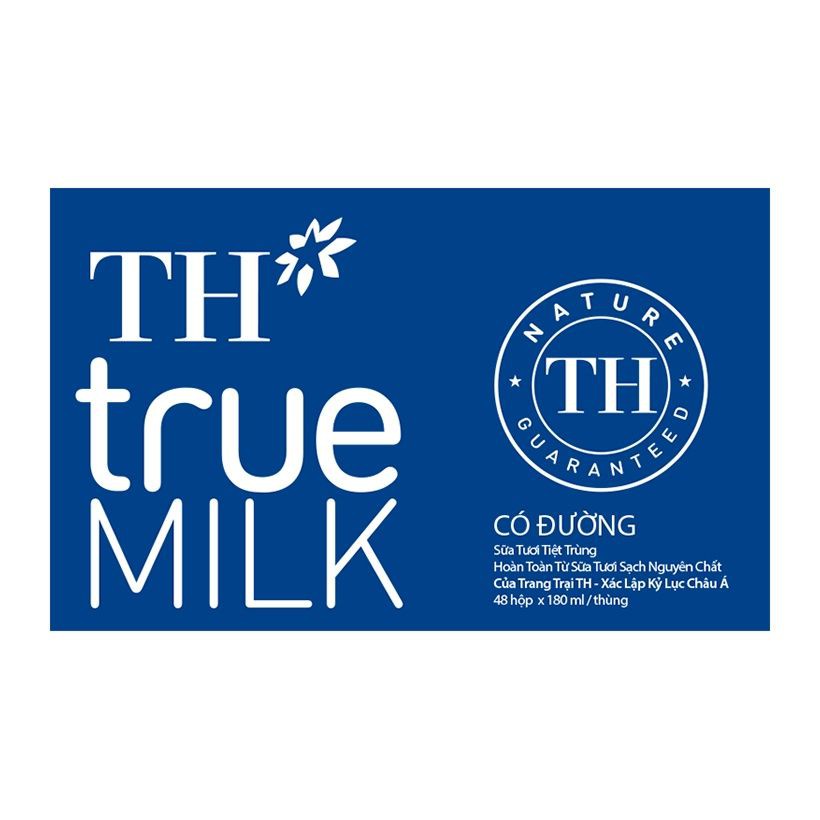 Thùng 48 hộp sữa tươi tiệt trùng th true milk 180ml date 9/2022