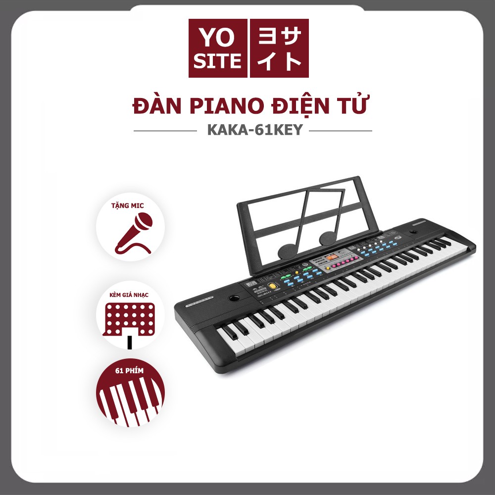 Đàn Piano Đàn Điện Tử 61 Phím Kèm mic Cho Bé Đàn Organ - Kèm video HDSD