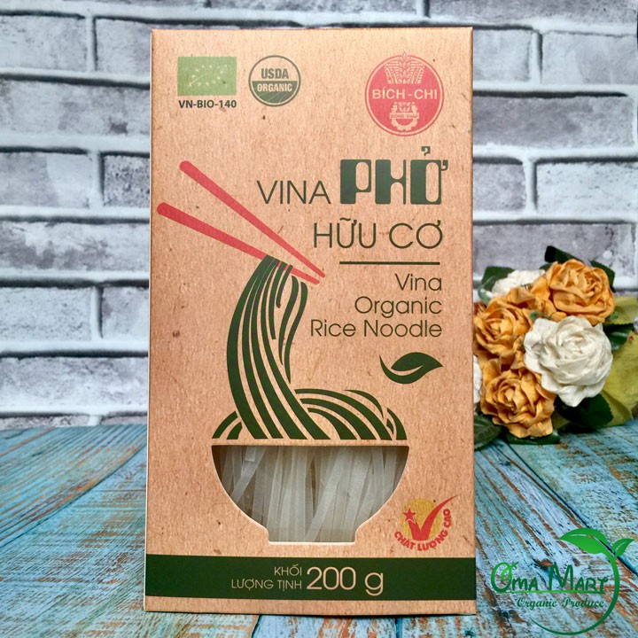 Phở Gạo Trắng Hữu Cơ Bích Chi 200g