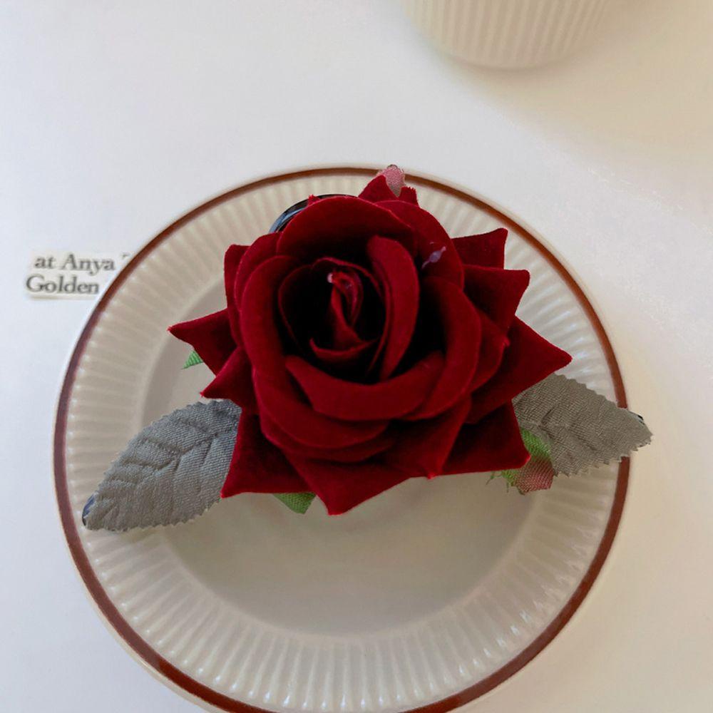 Kẹp Tóc Hình Hoa Hồng / Hoa Hồng Phong Cách Vintage VANES1 Dành Cho Bạn Nữ