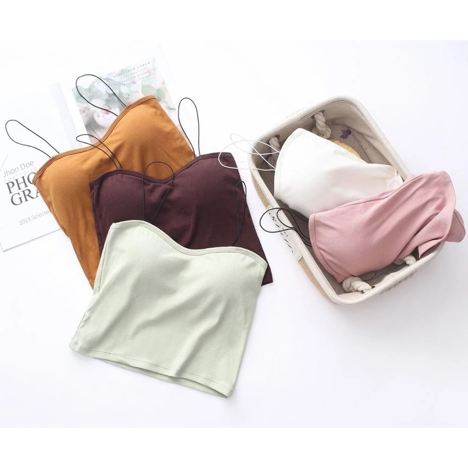 Áo Cotton Dệt Kim Không Tay Cổ Chữ V Màu Trơn Thời Trang Cho Nữ