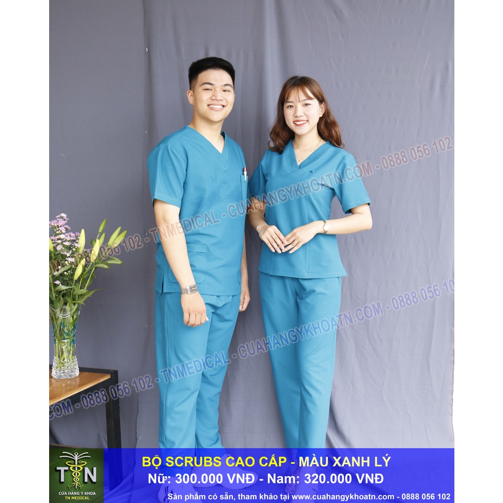 ☘ Bộ Scrubs Bác Sĩ Vải Cao Cấp Tay Ngắn - Thương hiệu TN Medical