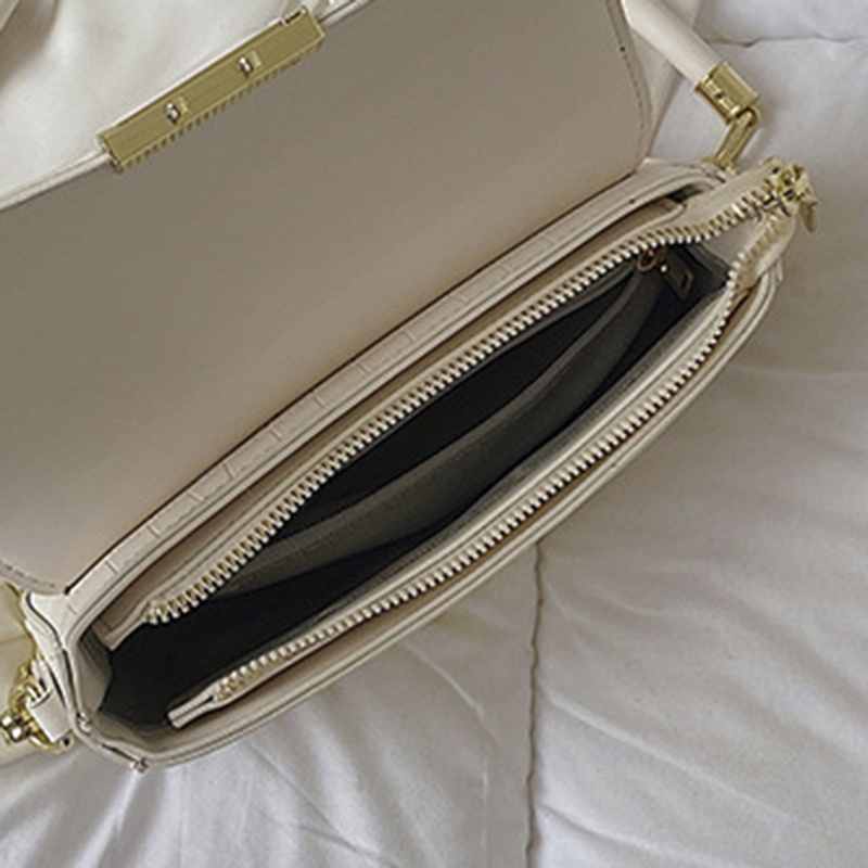 Túi đeo vai IELGY hình vuông cỡ nhỏ họa tiết vân đá phối dây xích kiểu Hàn Quốc thời trang cho nữ