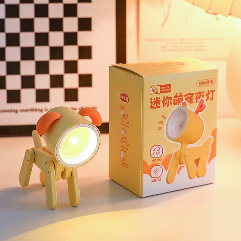 Đèn Ngủ LED CR1 Hình Cún Con Dễ Thương Dùng Trang Trí Nhà Cửa