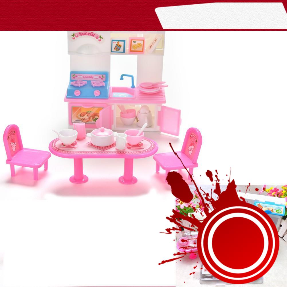 Bộ 20 mô hình vật dụng nhà bếp trang trí nhà búp bê Barbie