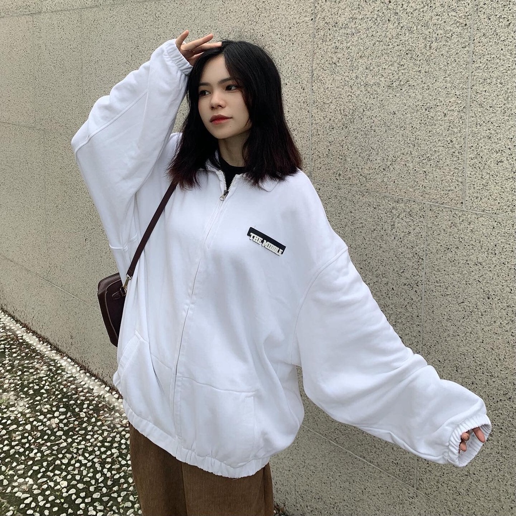 Áo POLO zip tay dài unisex