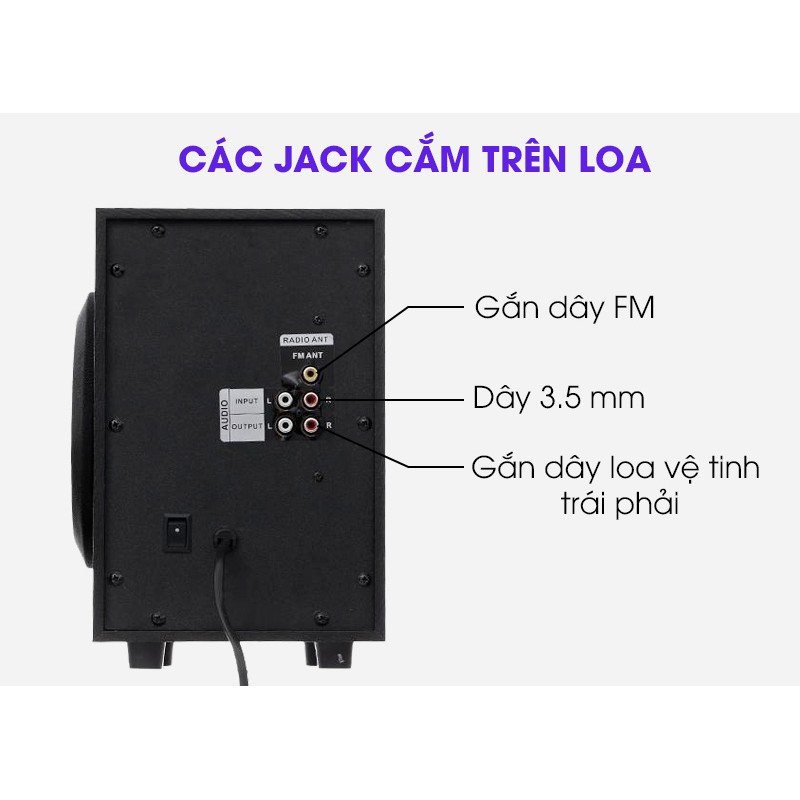 Loa Vi Tính Bluetooth Enkor E206 Đen Hàng trưng bày không hộp